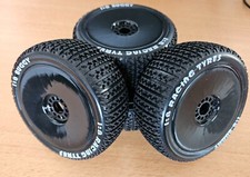 1/8 RC Buggy/Truck Wheels & Tyres x4 Black