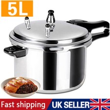 5 Litre Home Dual Handle Aluminum Pressure Cooker Kitchen Catering Cookware AA