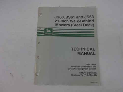 John deere models js60 js61 - models,