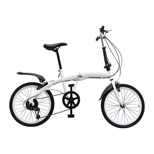 White folding bike foldable - white,