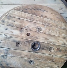 SANDED Ready For Stain (110cm) Rustic Wooden Table Top Cable Reel WITHOUT LEGS 