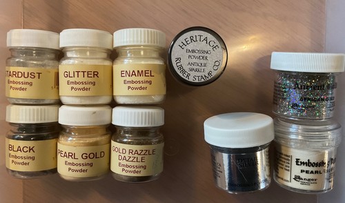 Embossing powders 10 tubs - 10,