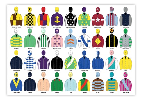 Vintage jockey silks print - jockey,