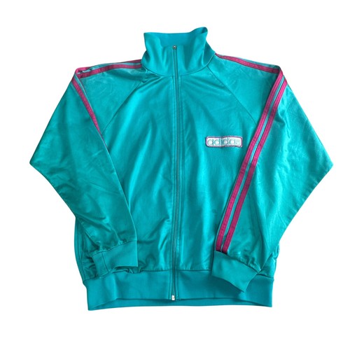 Adidas green track jacket 90s - track,