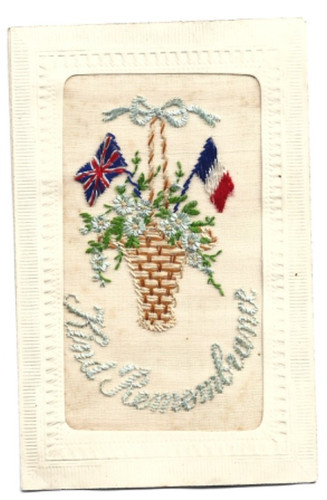 Silk postcard ww1 - ww1, the