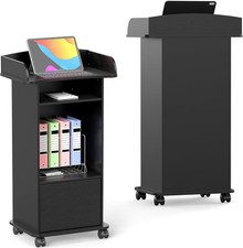 Lectern Podium Stand on Wheels