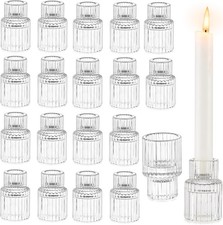 Set of 20 Ribbed Glass