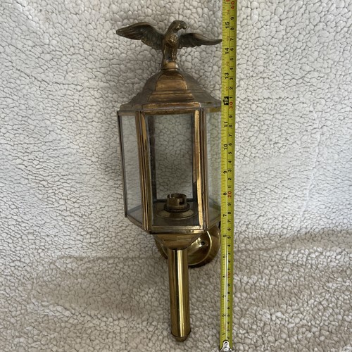 Vintage brass glass - eagle, wall