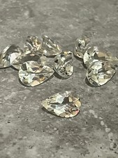 Loose gemstones - 10 x Pear shaped  8mm x 12mm Crystal Quartz Faceted Stones