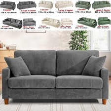 Seater 256cm corduroy sofa - ,