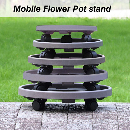 Plastic plant pot caddy wheels - plastic,