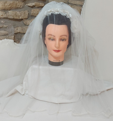 Vintage wedding veil - 60's,
