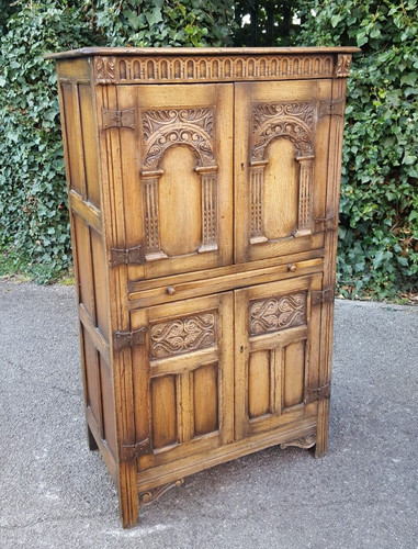 Ipswich oak drinks cabinet - drinks,