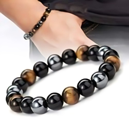 Obsidian tiger eye hematite - obsidian,