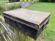 Black Antique Metal Deeds Box
