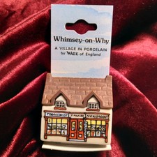 Vintage WADE England Whimsey-On-Why No.4 Tobacconist Shop Porcelain on Card