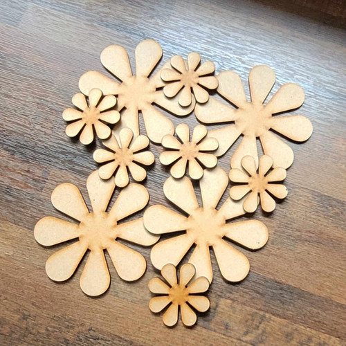 Wooden large daisy flower - wooden,