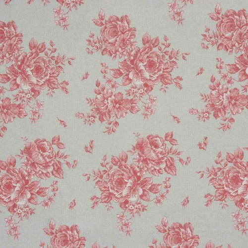 Belle rose floral fabric red - fabric,