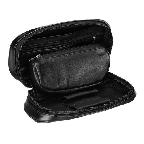 Portable leather pipe carrier - pipe,