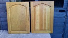 pair of solid light oak