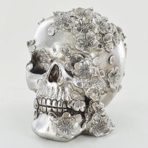 Silver skull ornament - ornament, with