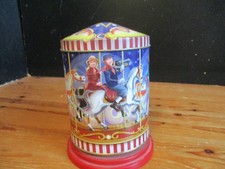 Weiss Karussell-Dose Musical Carousel Tin Merry Go Round ,Working, Empty