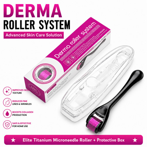 Derma skin roller 540 - skin, titanium