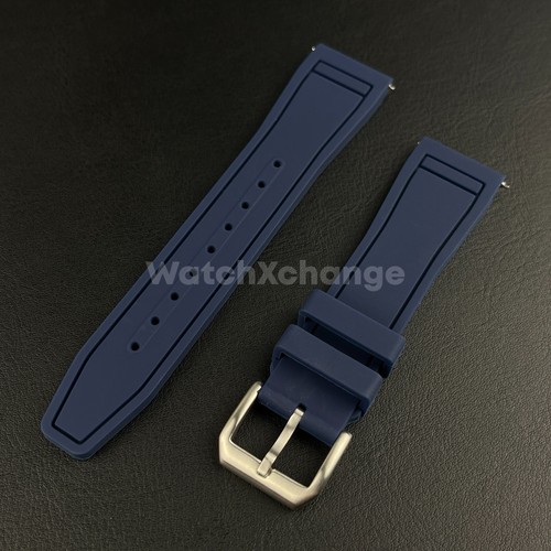 Navy blue rubber strap - rubber, iwc
