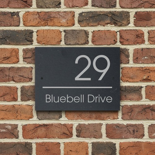 Personalised slate house sign