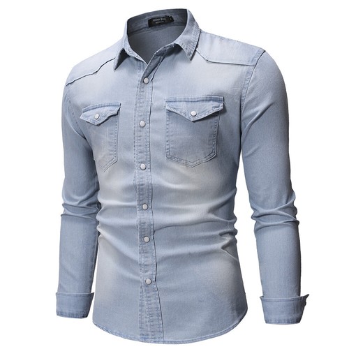 Lapel men casual demin - lapel,