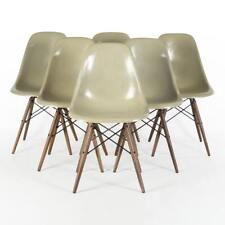 Vitra Eames DSW Chairs Grey Yellow Set (6) Vintage Original Dining Side Shells