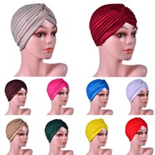Womens Turban Band Hat Cap Muslim Hijab Hair Loss Chemo Hat Headwear Headwrap