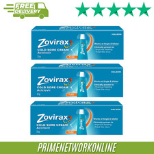 3x Zovirax Cold Sore 2g Tube