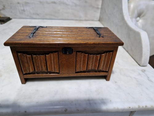 Vintage miniature oak carved - miniature,