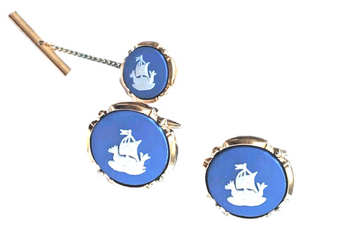 Wedgwood cufflinks tie - cufflinks,