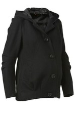 Black wool maternity coat - XL