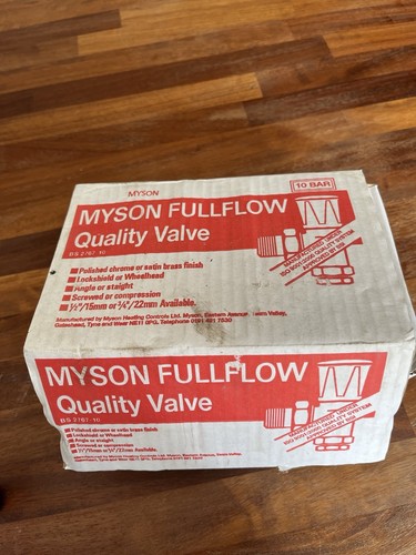 Myson fullflow 15mm - 15mm, chrome
