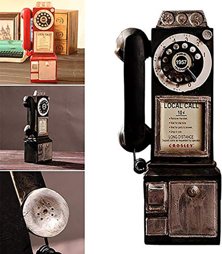 Retro telephones ornament - telephones, ornament,wall