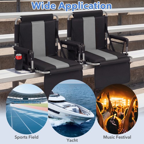 Wide bleacher chairs - chairs, with