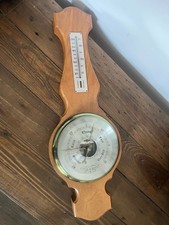 Vintage Committi Banjo Wooden Wall Barometer Thermometer Hygrometer Oak/teak