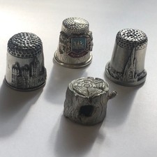 4 Collectible Vintage Thimbles