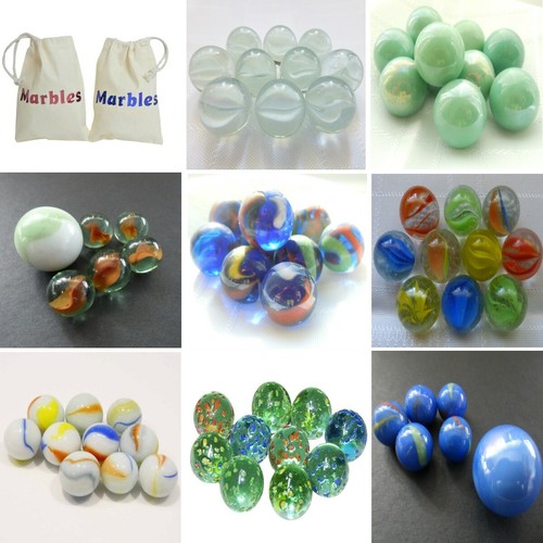 Glass marbles various - 10,