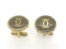 Cartier Les Must de Cartier Enamel Gold-Tone 2C Cufflinks 1970s–1980 Vintage