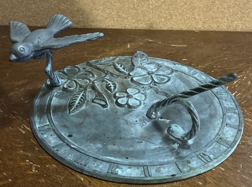 Brass hummingbird sun dial - brass,