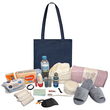 Pre Packed Maternity Hospital Navy Cotton Tote Birth Bag Newborn Baby Set