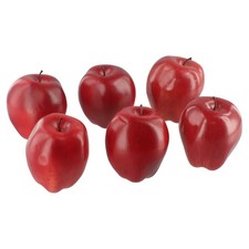 6Pcs Artificial Red Apples
