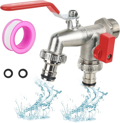 Double garden tap - double,
