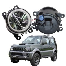 LED Fog Light + Angel Eye Rings Daytime Running Lights DRL Fit For Suzuki Jimny