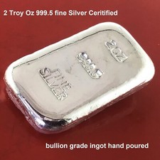 2 Troy Oz 999.5 Fine Silver