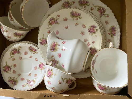 Crown staffordshire tea set - crown,